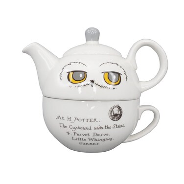 Harry Potter Hedwig Tea Set - Tea for One - Hedwig Owl - Harry Potter Cup - Tea Pot for One - Small Teapot