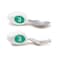 doddl Toddler Utensils, Ergonomic Fork and Spoon Set for Self Feeding, Stainless Steel Silverware for 1-3 Year Olds, BPA Free, Dishwasher Safe (Aqua)