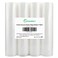 WishDirect Vacuum Sealer Bags Rolls Compatible with FoodSaver 4-Pack 11" x 25' Vacuum Seal Rolls Fit Inside Machine Double-Side Embossed BPA-Free Bags for Sous Vide or Food Storage (Total 100 Feet)
