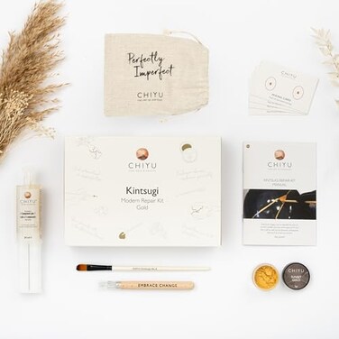 CHIYU Kintsugi Repair kit: Modern Repair Kit - Gold - Gold Glue - Food Safe - Dishwasher Safe - The Most Complete and Durable Kintsugi kit