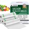 Vacuum Sealer Bags for Food Saver, 4 Pack 11" x 25'ft Commercial Grade Food Saver Vacuum Sealer Bags Rolls, Food Vac Storage &amp; Seal, Meal Prep, Microwave &amp; Freezer Safe, Sous Vide, Seal A Meal
