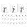 Adove Adhesive Hooks for Hanging, Heavy Duty Wall Hooks 20 Pack, Removable Sticky Ceiling Hooks, Transparent Self Adhesive Shower Hooks, Water &amp; Oil Proof Strong 22lb(Max) Door Coat Hooks