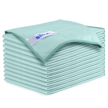 MR.SIGA Ultra Fine Microfiber Cloths for Glass, Pack of 12, 35 x 40cm 13.7" x 15.7