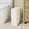 EKO Automatic Bathroom Trash Can with Lid, 2.6 Gallon Slim Touchless Garbage Can, Waterproof Motion Sensor Trash Bin for Bathroom, Office, Kitchen, White