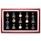 Medal Display Case, 15 Medal Display Frame, Perfect Medal Display for Runners, Marathon, RECE Winner, Soccer, Football, Gymnastics &amp; All Sports(Red Wood)