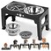 Jovrun Elevated Dog Bowls, Dog Feeder with 2 Stainless Steel Bowls &amp;1 Slow Feeder Dog Bowls, 5 Heights Adjustable Raised Dog Bowls Stand for Medium Large Dogs, Dog Food Bowls with Non-Slip Feet