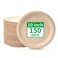 RACETOP Compostable Paper Plates 10 Inch [150 Pack], Disposable Biodegradable Heavy Duty Paper Plates, Made of Natural Sugarcane Fibers, Unbleached Brown, Round