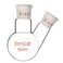 StonyLab Glass 50ml Heavy Wall 2 Neck Round Bottom Flask RBF, with 19/22 Center and Side Standard Taper Outer Joint - 50mL