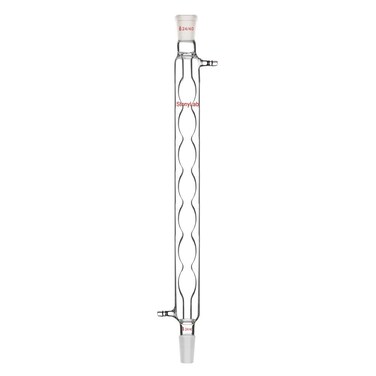StonyLab Borosilicate Glass Allihn Condenser with 24/40 Joint 400mm Jacket Length Lab Glass Condenser