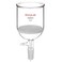StonyLab Borosilicate Glass Buchner Filtering Funnel with Fine Frit(G3), 94mm Inner Diameter, 100mm Depth, with 24/40 Standard Taper Inner Joint and Vacuum Serrated Tubulation, 500ml