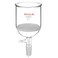 StonyLab Borosilicate Glass Buchner Filtering Funnel with Coarse Frit(G1), 94mm Inner-Diameter, 100mm Depth, with 24/40 Standard Taper Inner Joint and Vacuum Serrated Tubulation (500ml)