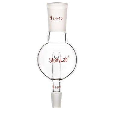 stonylab Rotary Evaporator Bump Trap 24/40 Outer Upper Joint, 14/20 Standard Taper Inner Lower Joint, 100 ml