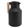 Coffee Carafe 1000ml Wooden Handle Double Wall Vacuum Heat Retention Thermal Coffee Carafe Beverage Dispenser for Tea Juices Coffee(Black)