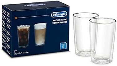 De'Longhi DLSC319 16.6 FL oz Thermal Glasses, set of 2
