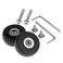 2Set 41x18mm Luggage Suitcase Replacement Wheels with Axles Wrench Repair Bearings