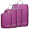 Cambond Compression Packing Cubes for Travel Women - 4 Pack Travel Bags Luggage Organizers Vacation Travel Essentials Compression Cubes for Carry on Suitcases, Purple