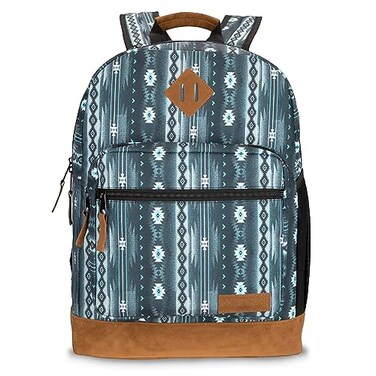 Wrangler Yellowstone Sturdy Backpack for Travel Classic Logo Water Resistant Casual Daypack for Travel with Padded Laptop Notebook Sleeve (New Retro)