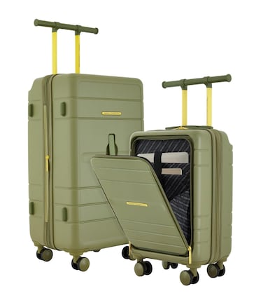 French Connection 2 Piece Trunk Luggage Set, Sage