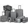 Travelers Club Riddock Luggage and Travel Accessories, Charcoal, 14-Piece Set