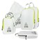 Beeyond Compression Packing Cubes Set - 6 Pieces for Travel and Luggage Organization, Includes Large &amp; Small Cubes, Accessories Bag, and Laundry Bag (Green and White)