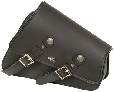 Milwaukee Leather SH639L-BLK-PCS Black Left Side Swing Arm Bag (11.5X5X12X3)