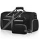 Felipe Varela 65L Duffle Bag with Shoes Compartment, Foldable Waterproof Travel Duffel Bags Duffle Bag Overnight Bag Travel Bag Gym Bag for Men Women(Black)