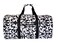 21 in Print Duffle, Overnight, Carry on Bag with Outside Pocket and Shoulder Strap (Black Damask)