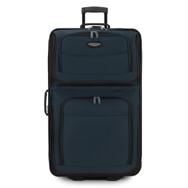 Travel Select Amsterdam Expandable Rolling Upright Luggage, Navy, Checked-Large 29-Inch
