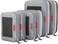 LeanTravel Compression Packing Cubes for Travel Organizers with Double Zipper (6-Pack (2L+2M+2S), Grey)