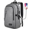 Mancro Laptop Backpack for Travel, Anti-theft Laptop Backpack for Men Business Backpack Work Daypack with USB Charging Port &amp; Lock, Water Resistant Travel Computer Bag Daypack, Grey