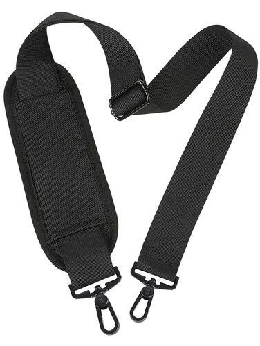 Taygeer Shoulder Strap, 52" Universal Replacement Laptop Shoulder Strap Luggage Duffel Bag Strap Adjustable Comfortable Belt with Metal Hooks for Briefcase Computer Messenger Bag Laptop Case, Black
