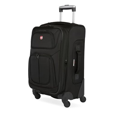 SwissGear Sion Softside Expandable Luggage, Black, Carry-On 21-Inch
