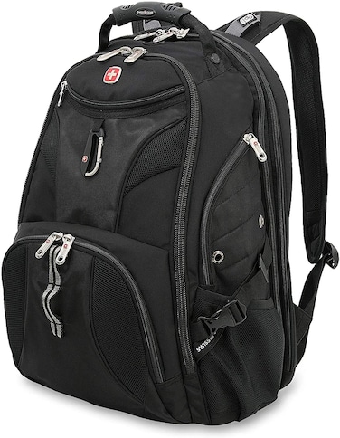SwissGear 1900 Scansmart TSA 17 Laptop Backpack, Black, 19-Inch