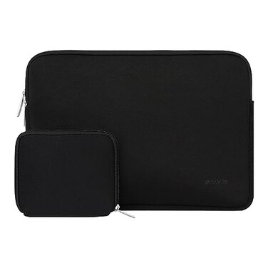 MOSISO Laptop Case 13.3 inch, 13-13.3 inch Laptop Sleeve Bag Compatible with MacBook Air/Pro 13 / Pro 14, HP Dell ASUS Lenovo Notebook, Neoprene Computer Sleeve Bag with Small Case, Black