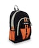 Everest Luggage Backpack with Dual Mesh Pocket, Orange/Gray/Black, Orange/Gray/Black, One Size