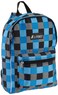 Everest Luggage Multi Pattern Backpack, Blue Bold Plaid, Medium