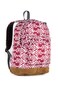 Everest Suede Bottom Pattern Backpack, Burgundy/White Ikat, One Size
