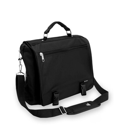 Everest Portfolio Briefcase, Black, One Size