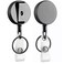 2 Pack Heavy Duty Retractable Badge Holder Reel, Will Well Metal ID Badge Holder with Belt Clip Key Ring for Name Card Keychain [All Metal Casing, 27.5" UHMWPE Fiber Cord, Reinforced Id Strap]