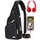 Codoule Sling Shoulder Bag Crossbody Backpack for Men Hiking Daypack Multipurpose Cross Body Chest Bag with USB Charger Hole &amp; Headphone Hole for Outdoor Walking Travel
