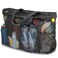 GOTDYA XL Mesh Totes and Beach Bags, Extra Large Duffle With Zipper and Pockets, Oversized for Towels, Toys, Ideal for Family Beach/Pool Trips, Black
