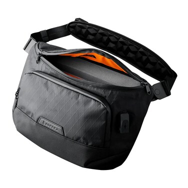 ALPAKA Bravo Sling Max V2, RFID Blocking Sling Bag with Maglockz Buckle, Crossbody Bag with External USB Charging Port, Men's Travel Bag (Fits 14 MacBook