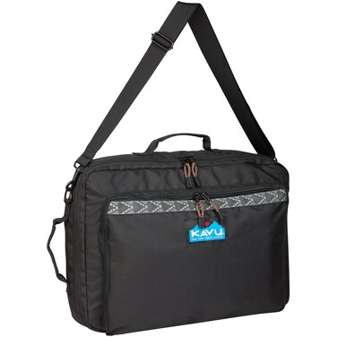 KAVU Commuter Converter 17 Inch Laptop Bag Padded Messenger Sling Pack-Jet Black