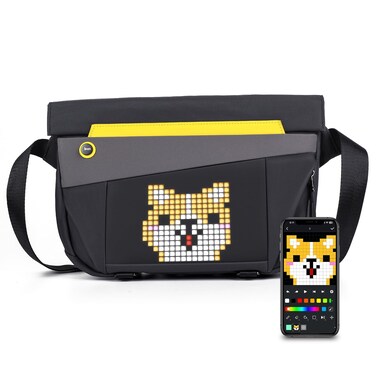 Divoom Sling Bag-V with App Control, LED Sling Bag for Men, DIY Pixel Art Fashion Waterproof Shoulder Bag for Gift, Party, Festival