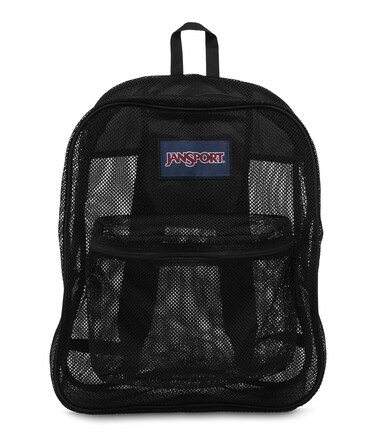JanSport Mesh Pack - See Through Backpack Ideal for Class, Work, Travel, or Beach Outings, Black