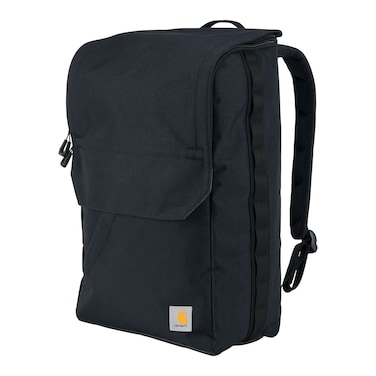 Carhartt 21L Top-Load Backpack, Water Resistant Coated Canvas Base with Laptop Sleeve, Black, One Size