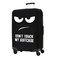 kwmobile Travel Luggage Suitcase Cover - Protector for Luggage Suitcase (XL) - Don't Touch My Suitcase, White/Black