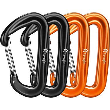 12KN Heavy Duty Carabiner Clips - 3.2'' Small Carbineers for Hiking Camping Hammocks Keys Keychains Dog Leashes - Ideal for Outdoor Enthusiasts