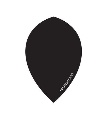 RED DRAGON Hardcore Black Extra Thick Oversized Pear Dart Flights - 4 Sets Per Pack (12 Dart Flights in Total)