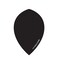 RED DRAGON Hardcore Black Extra Thick Oversized Pear Dart Flights - 4 Sets Per Pack (12 Dart Flights in Total)